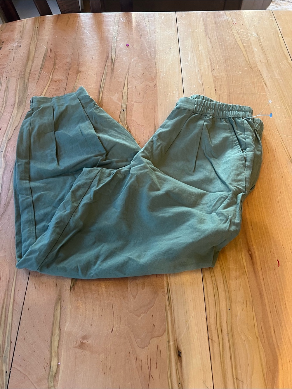 a new day Olive Green Elastic-Waist Chinos